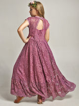 Girls Lace Bohemian Long Photoshoot Dresses