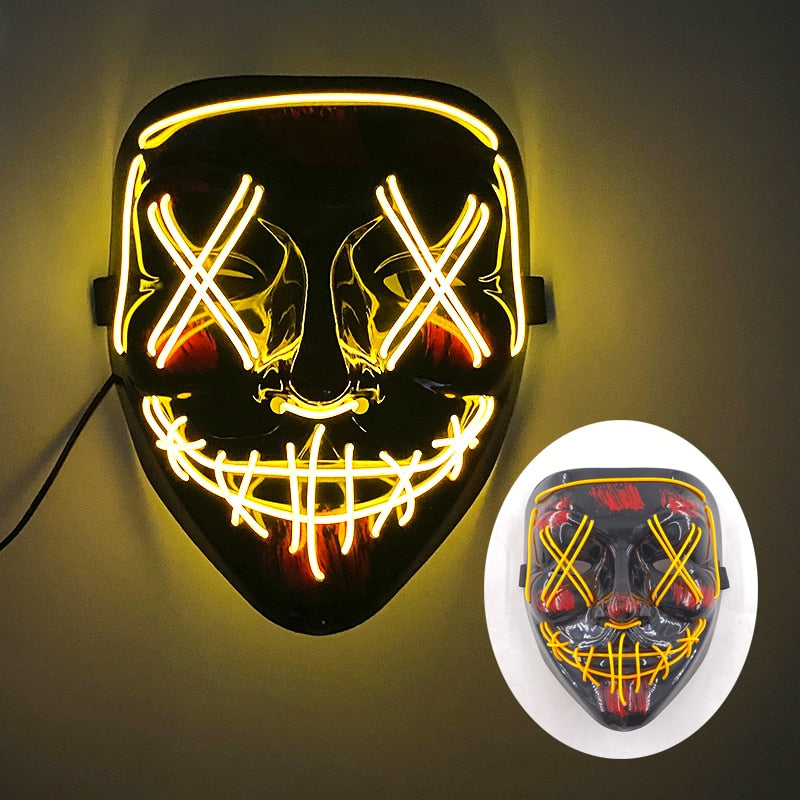 Glowing Cosplay LED Joker Masks