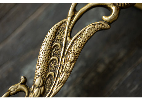 Peacock Handcrafted Brass Door Handle Pull