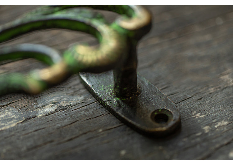 Peacock Handcrafted Brass Door Handle Pull