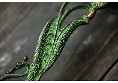 Peacock Handcrafted Brass Door Handle Pull