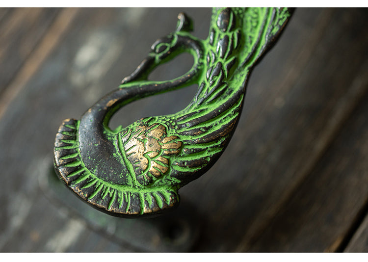 Peacock Handcrafted Brass Door Handle Pull