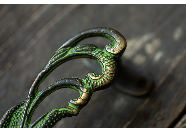 Peacock Handcrafted Brass Door Handle Pull