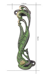 Peacock Handcrafted Brass Door Handle Pull