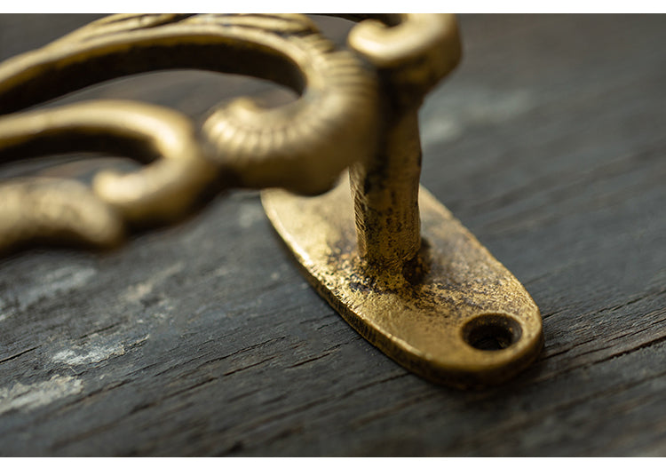 Peacock Handcrafted Brass Door Handle Pull
