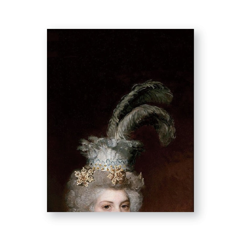 Crowned Portrait Altered Art Prints Vintage Poster Eclectic Gallery Wall Art Canvas