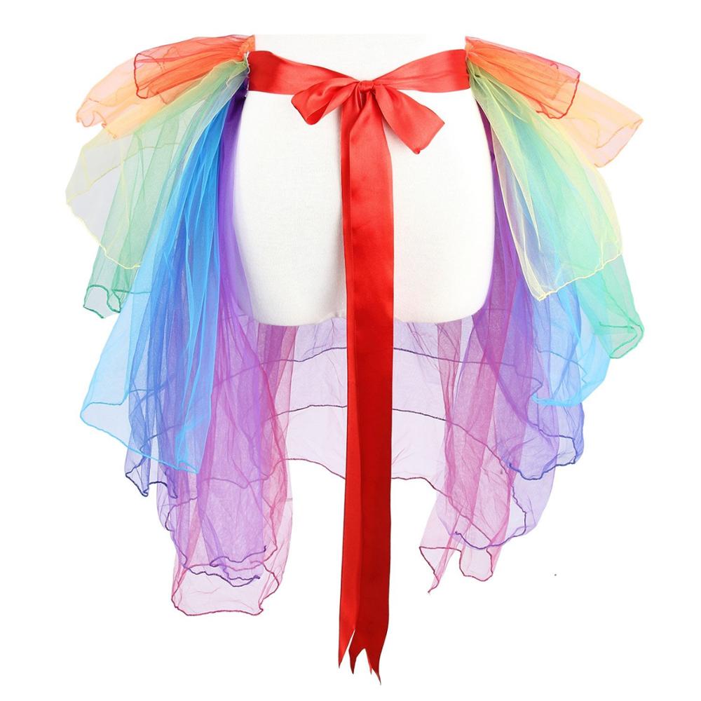 Layered Rainbow Bustle Skirt