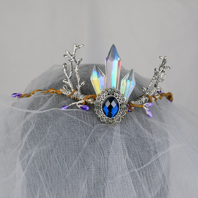 Crystal Forest Crown Elvish Hair Jewellery