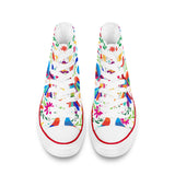 Love Birds High Top Canvas Shoes