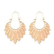 Bronze Green Leaf Earrings