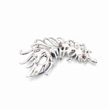 Large Crystal Feather Brooch