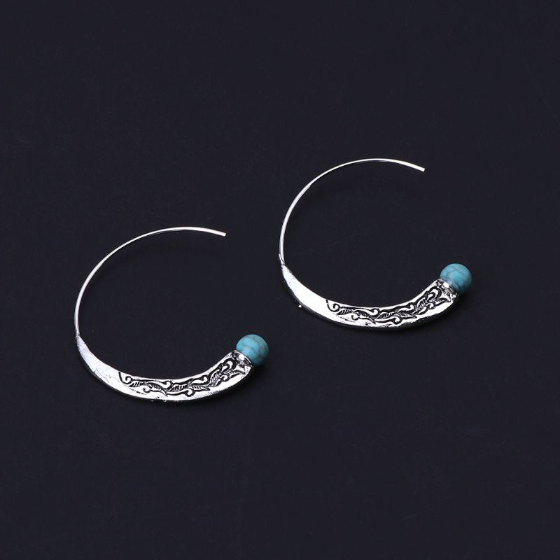 Tibetan Hoops Boho Earrings - Vintage Gypsy Style