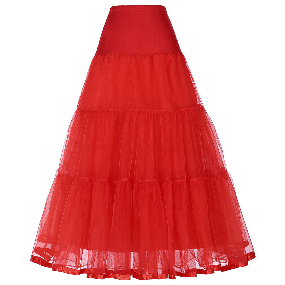 Long Petticoat Ruffled Crinoline Vintage Underskirt