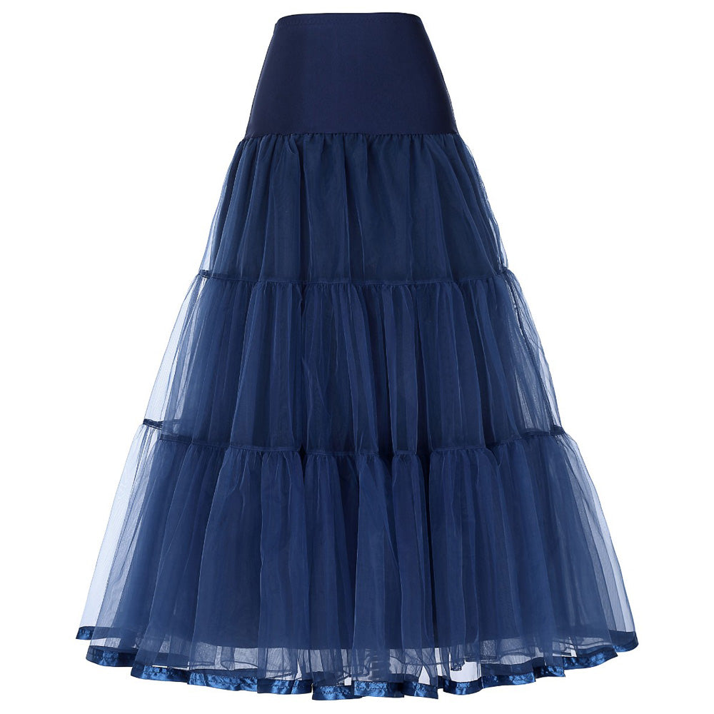Long Petticoat Ruffled Crinoline Vintage Underskirt