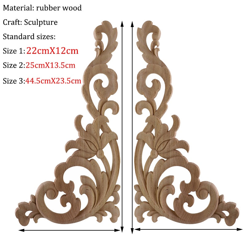 Wooden Carved Corner Furniture Embellishments