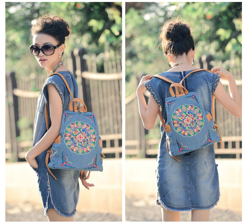 Hannah Embroidered Backpacks