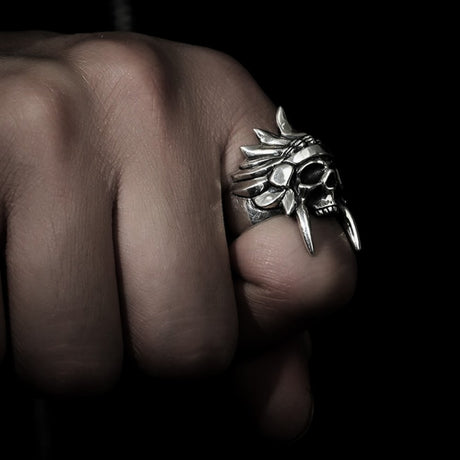 Chieftain Skull Rings Stainless Steel