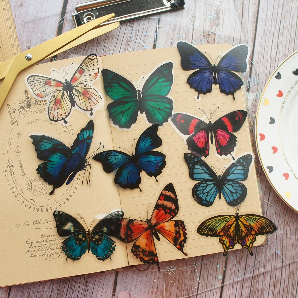 28pcs Tropical Rainforest Butterfly Stickers