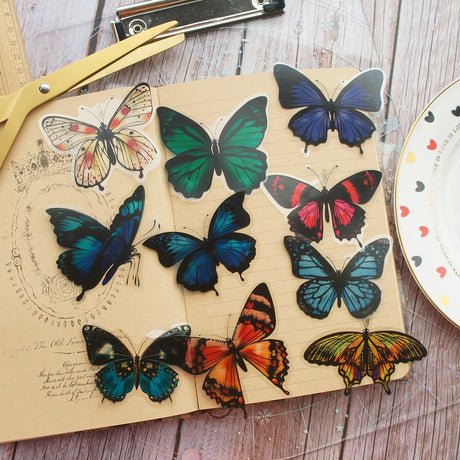 28pcs Tropical Rainforest Butterfly Stickers