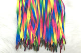 1 Pair Rainbow Gradient Flat Canvas Shoelaces  80CM/100CM/120CM - Woodland Gatherer