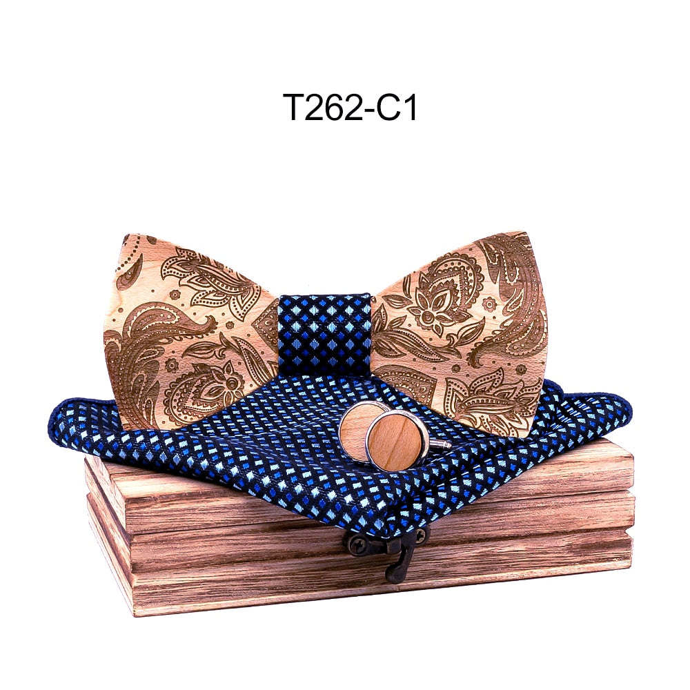 Paisley Wooden Bow Ties