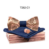 Paisley Wooden Bow Ties
