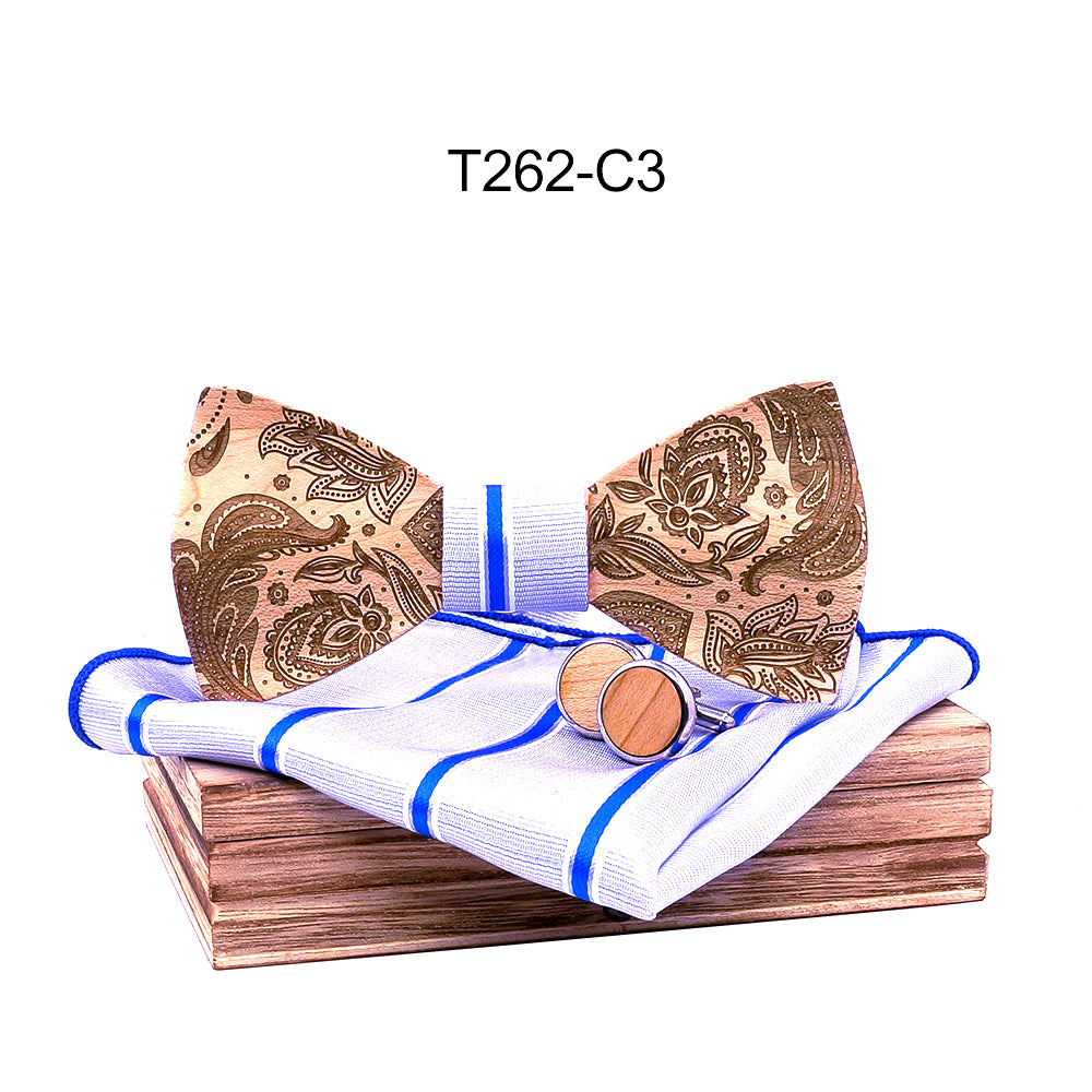 Paisley Wooden Bow Ties