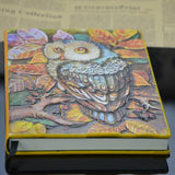 Handmade Embossed Faux Leather Owl Journal