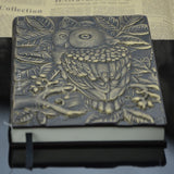 Handmade Embossed Faux Leather Owl Journal