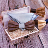 Carved Wooden Bow Tie