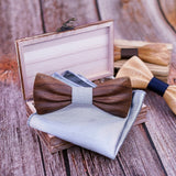 Carved Wooden Bow Tie