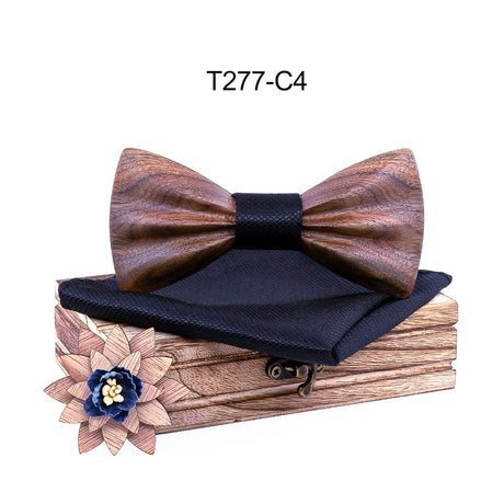 Carved Wooden Bow Tie