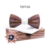 Carved Wooden Bow Tie