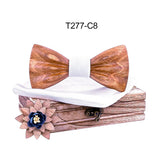Carved Wooden Bow Tie