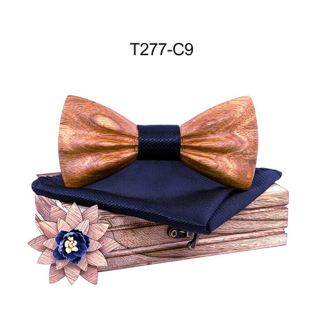 Carved Wooden Bow Tie