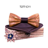 Carved Wooden Bow Tie