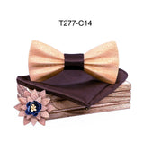 Carved Wooden Bow Tie