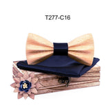 Carved Wooden Bow Tie