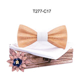 Carved Wooden Bow Tie