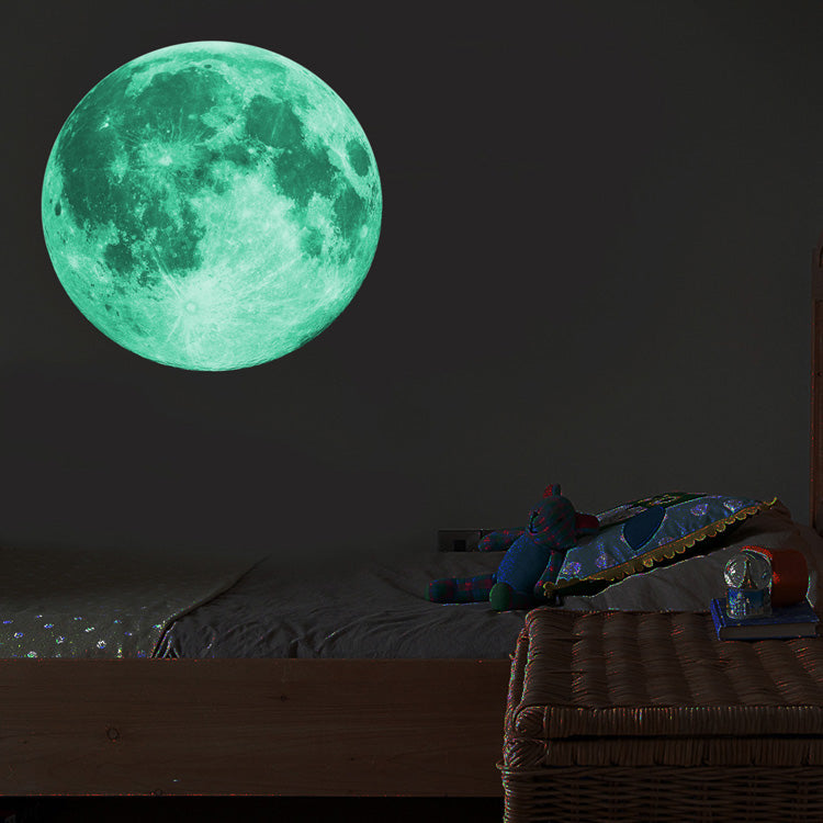 30cm Glow In The Dark Moon Wall Sticker