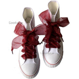 4cm Wide Chiffon Shoelaces Flat Ribbon Shoe Laces for Sneakers | 140cm/55Inch - Woodland Gatherer