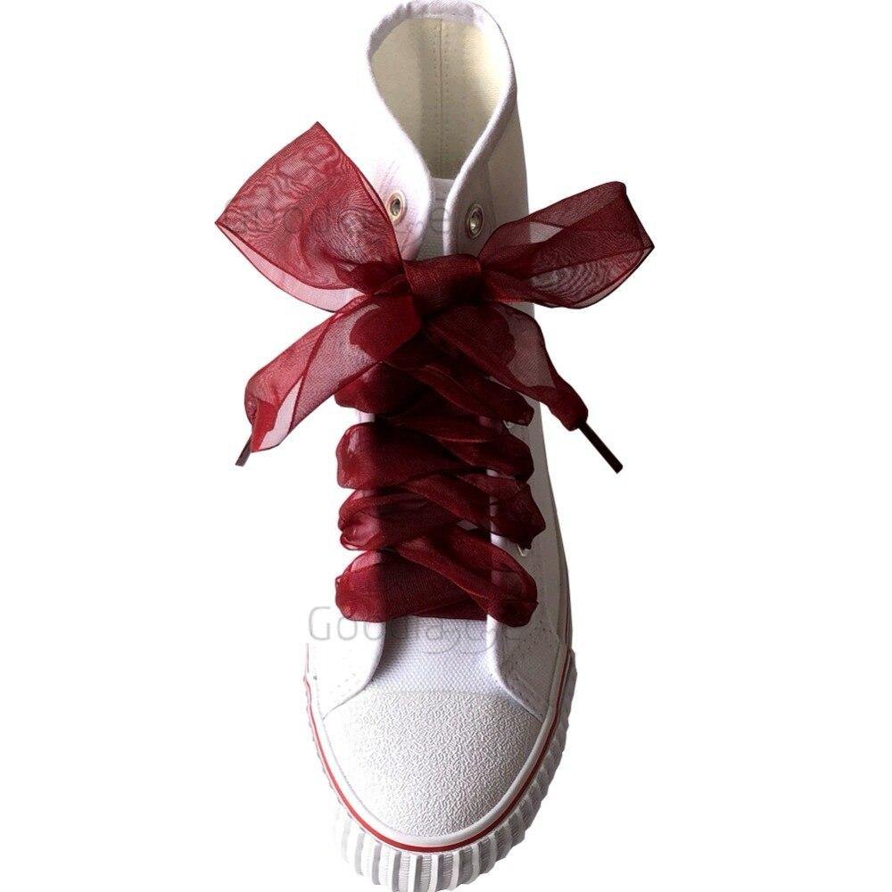 4cm Wide Chiffon Shoelaces Flat Ribbon Shoe Laces for Sneakers | 140cm/55Inch - Woodland Gatherer