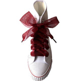 4cm Wide Chiffon Shoelaces Flat Ribbon Shoe Laces for Sneakers | 140cm/55Inch - Woodland Gatherer
