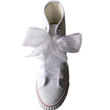 4cm Wide Chiffon Shoelaces Flat Ribbon Shoe Laces for Sneakers | 140cm/55Inch - Woodland Gatherer