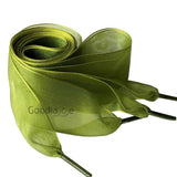 4cm Wide Chiffon Shoelaces Flat Ribbon Shoe Laces for Sneakers | 140cm/55Inch - Woodland Gatherer