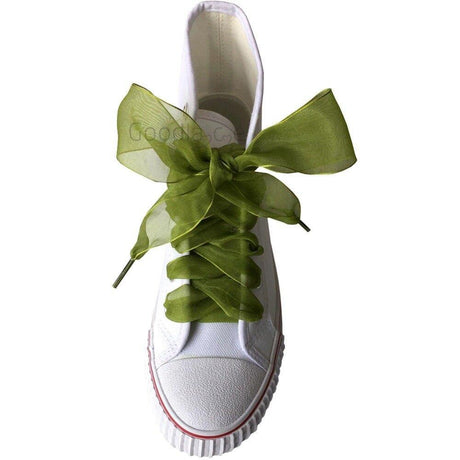 4cm Wide Chiffon Shoelaces Flat Ribbon Shoe Laces for Sneakers | 140cm/55Inch - Woodland Gatherer