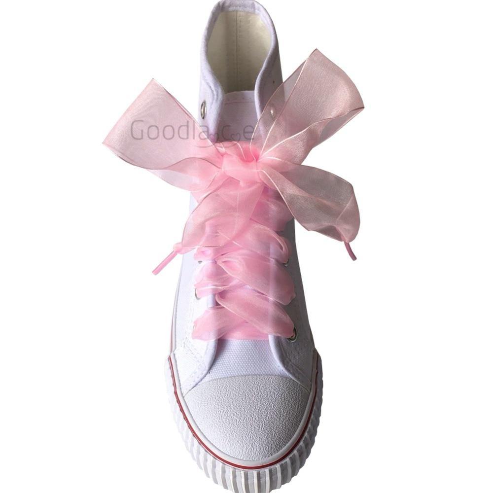 4cm Wide Chiffon Shoelaces Flat Ribbon Shoe Laces for Sneakers | 140cm/55Inch - Woodland Gatherer