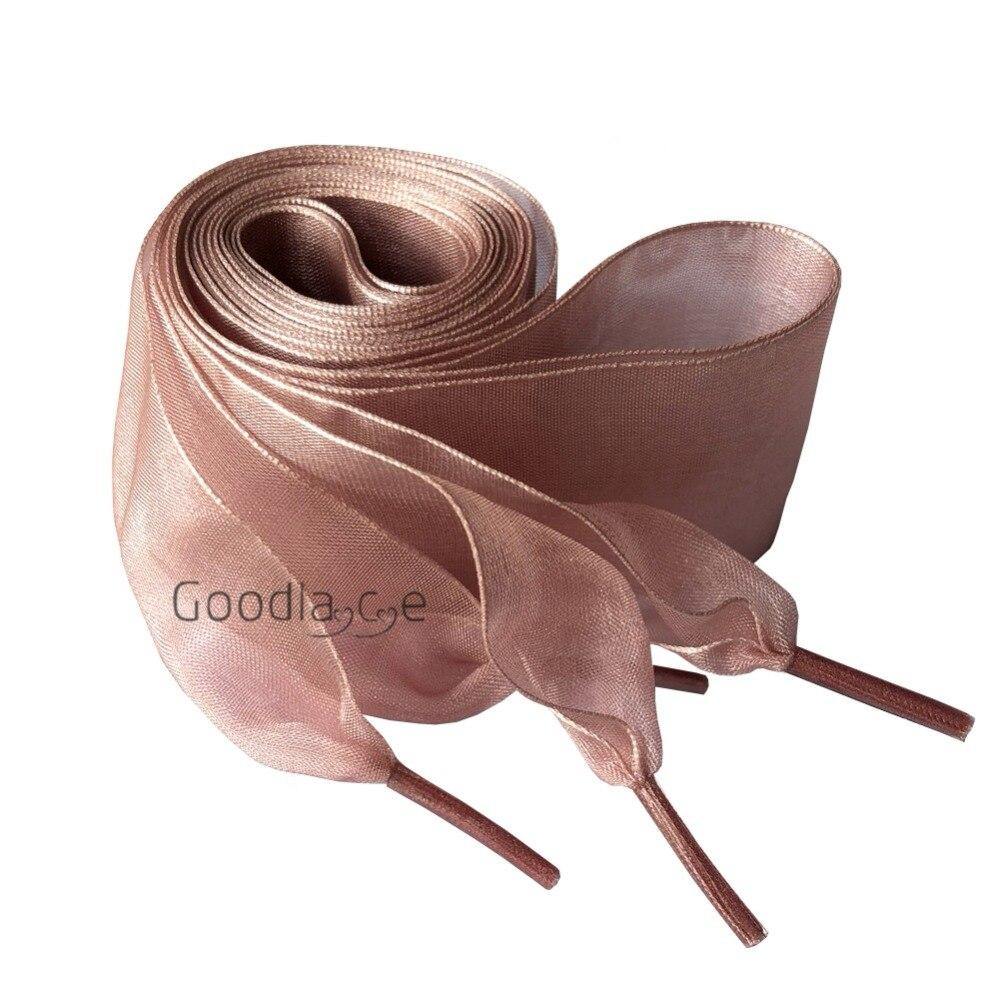 4cm Wide Chiffon Shoelaces Flat Ribbon Shoe Laces for Sneakers | 140cm/55Inch - Woodland Gatherer