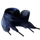 4cm Wide Chiffon Shoelaces Flat Ribbon Shoe Laces for Sneakers | 140cm/55Inch - Woodland Gatherer