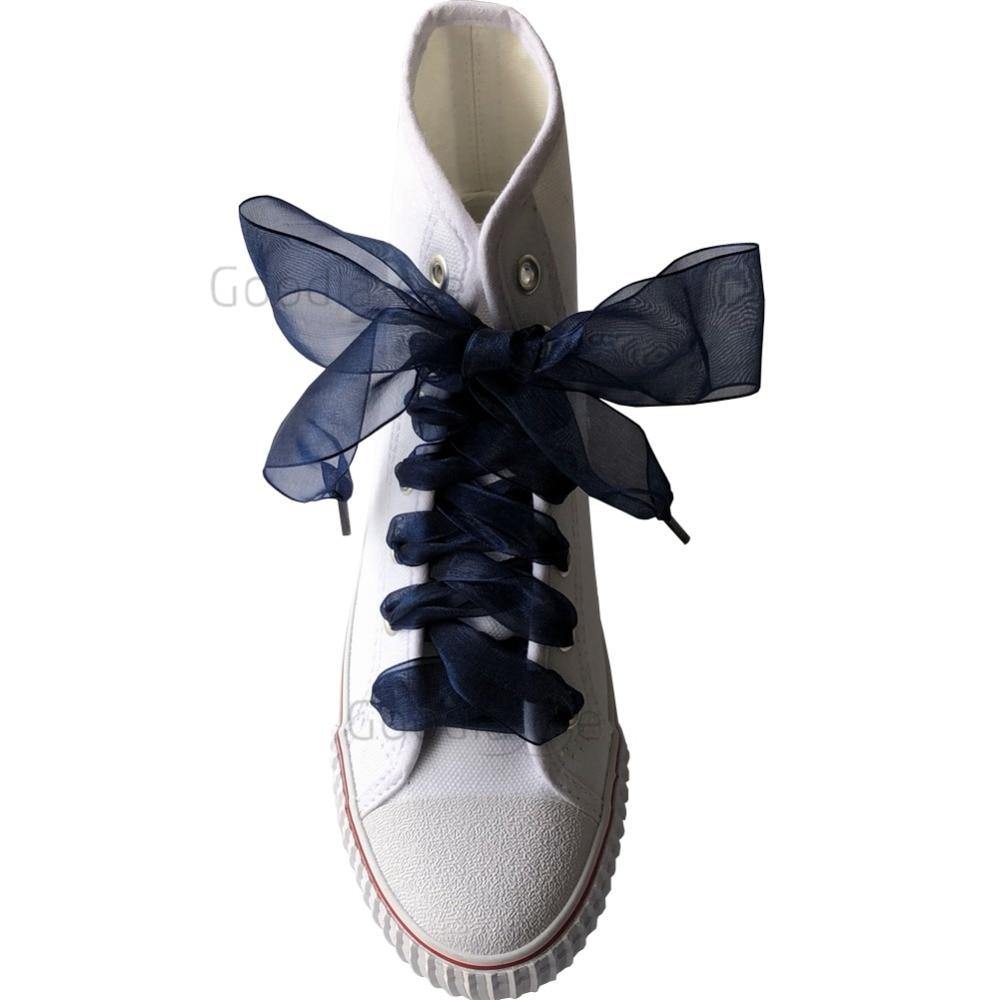 4cm Wide Chiffon Shoelaces Flat Ribbon Shoe Laces for Sneakers | 140cm/55Inch - Woodland Gatherer